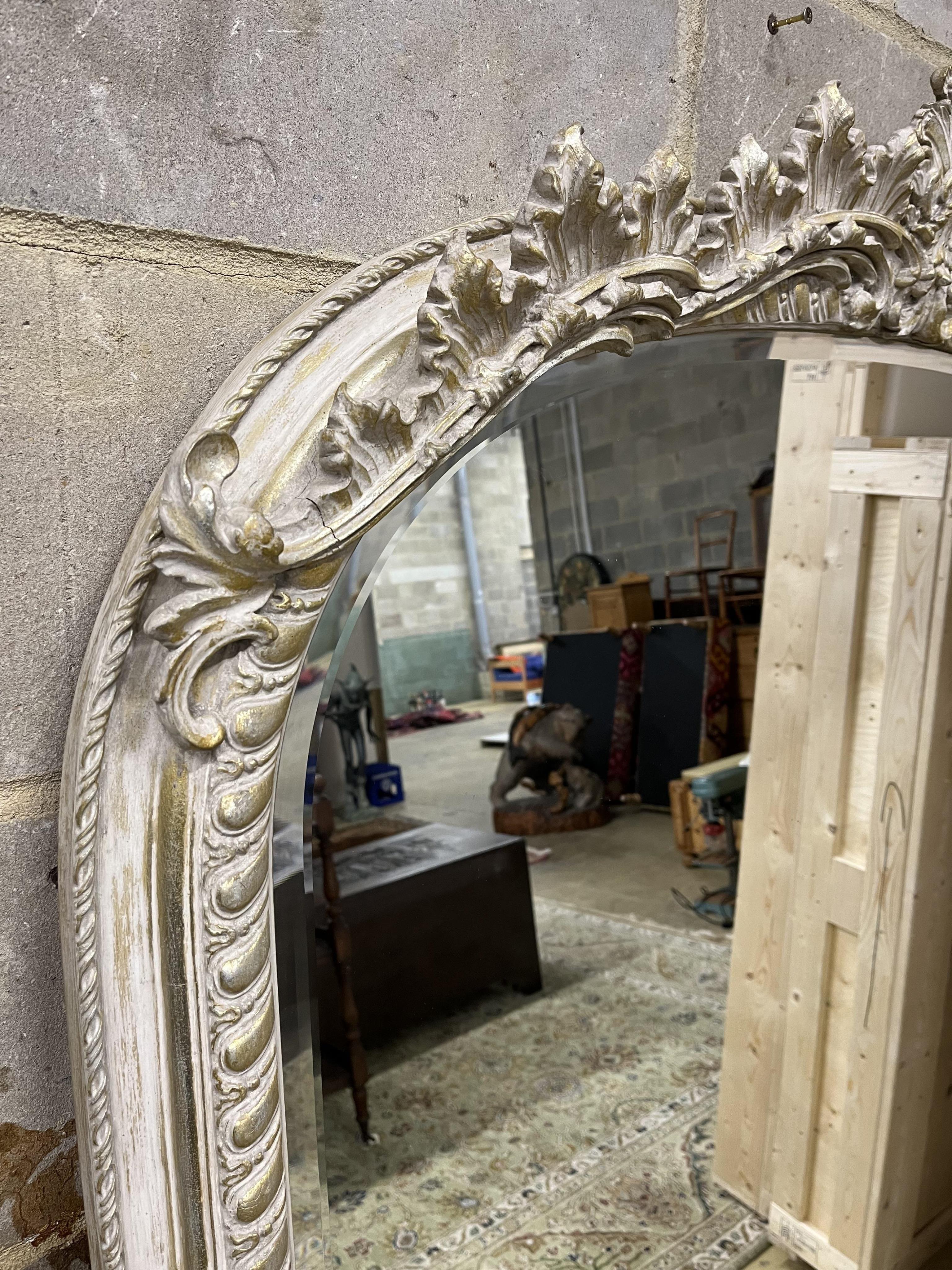 A Victorian style overmantel mirror, width 122cm, height 177cm. Condition - good